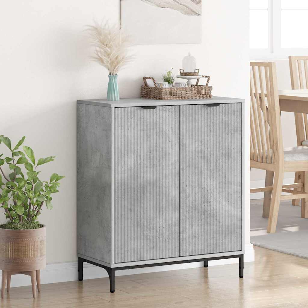 Sideboard Beton Grau 69,5 x 33 x 82 cm Holzwerkstoff