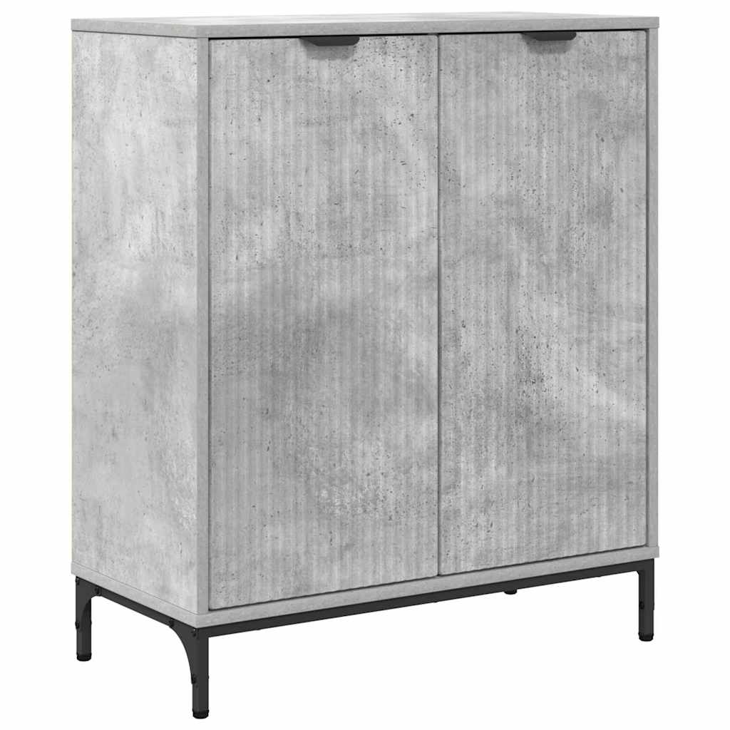 Sideboard Beton Grau 69,5 x 33 x 82 cm Holzwerkstoff