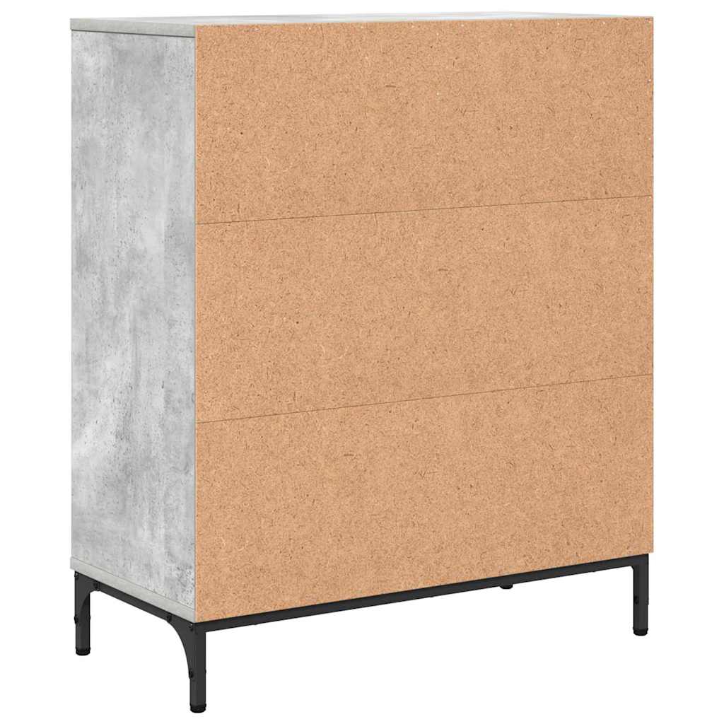 Sideboard Beton Grau 69,5 x 33 x 82 cm Holzwerkstoff