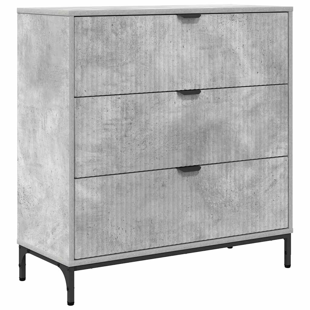 Sideboard Beton Grau 79,5 x 33 x 82 cm Holzwerkstoff