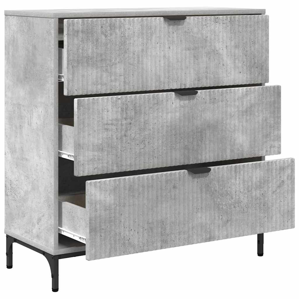 Sideboard Beton Grau 79,5 x 33 x 82 cm Holzwerkstoff