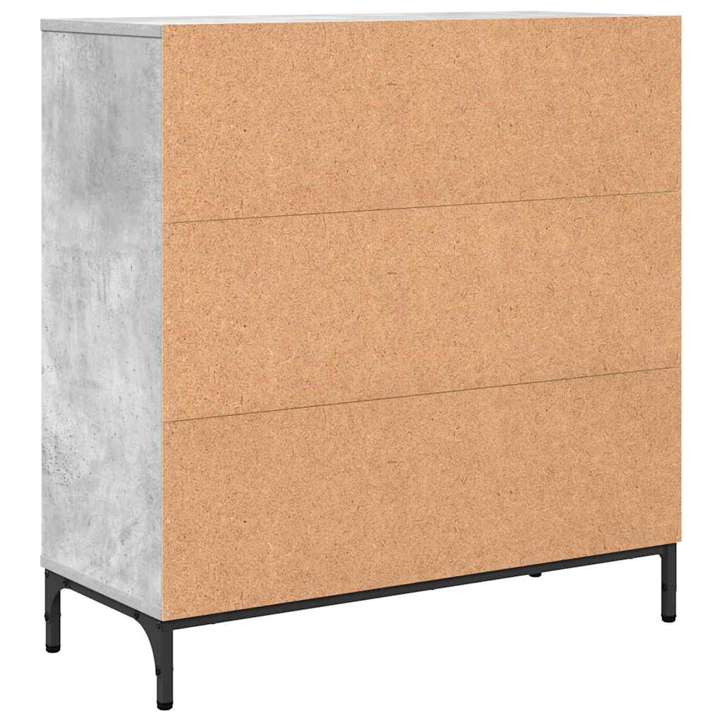 Sideboard Beton Grau 79,5 x 33 x 82 cm Holzwerkstoff