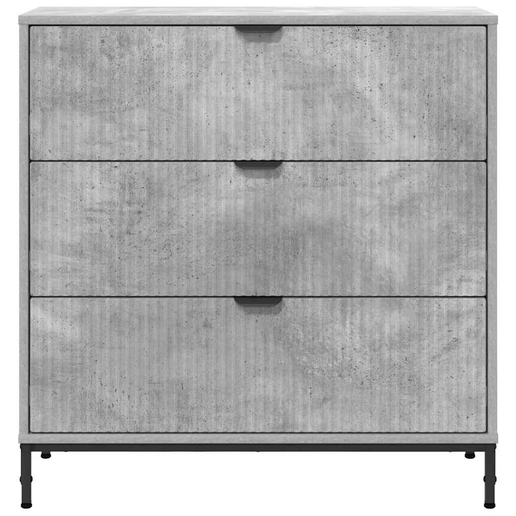 Sideboard Beton Grau 79,5 x 33 x 82 cm Holzwerkstoff