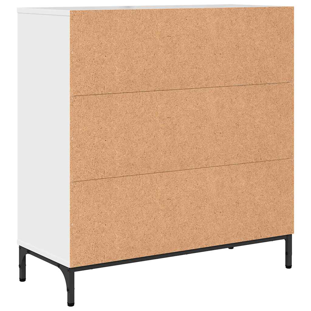 Sideboard Hochglanz Weiß 79,5 x 33 x 82 cm Holzwerkstoff