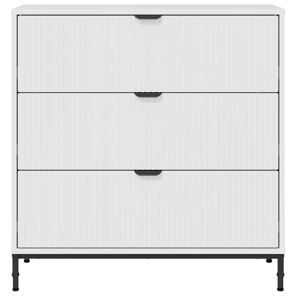 Sideboard Hochglanz Weiß 79,5 x 33 x 82 cm Holzwerkstoff