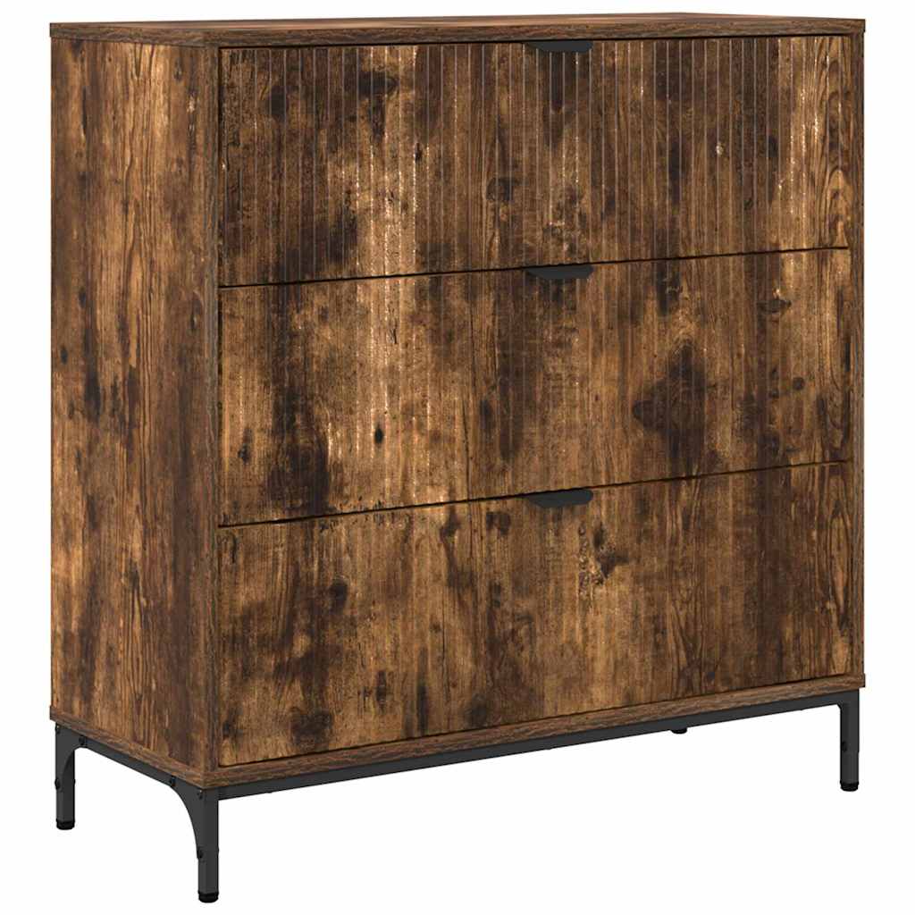 Sideboard Geräucherte Eiche 79,5 x 33 x 82 cm Holzwerkstoff