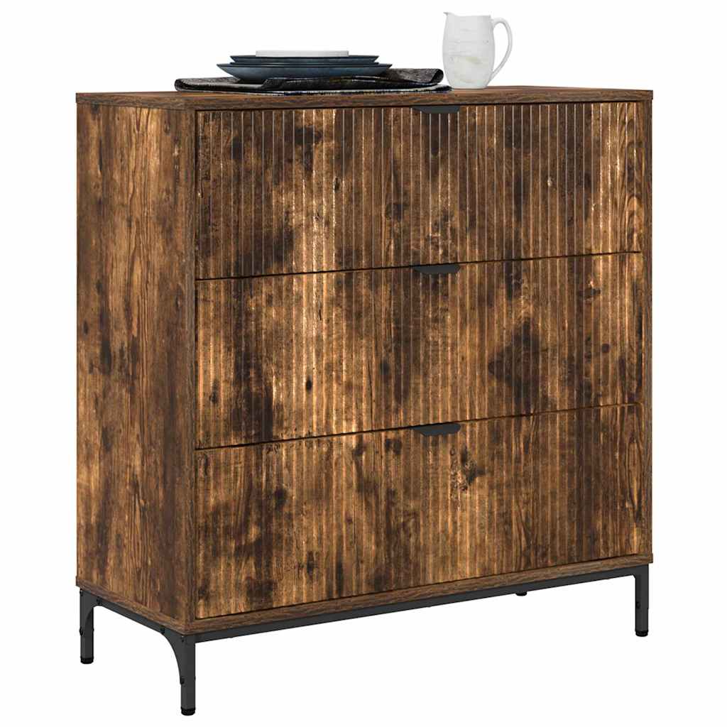 Sideboard Geräucherte Eiche 79,5 x 33 x 82 cm Holzwerkstoff