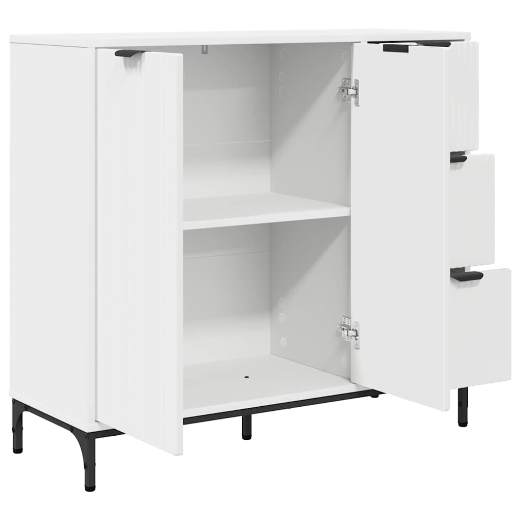 Sideboard mit Schubladen Weiß 89,5 x 33 x 82 cm Holzwerkstoff