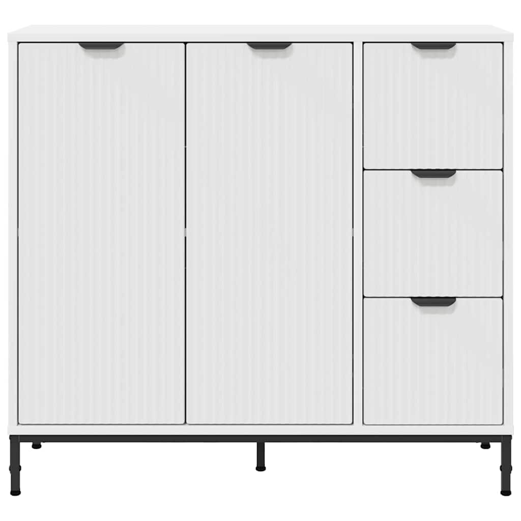Sideboard mit Schubladen Weiß 89,5 x 33 x 82 cm Holzwerkstoff