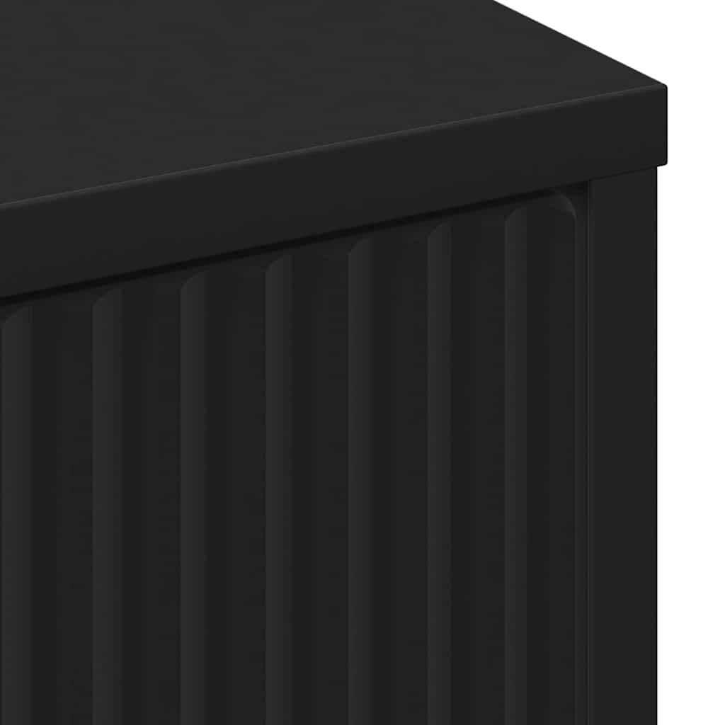 Sideboard Schwarz 89,5 x 33 x 82 cm Holzwerkstoff