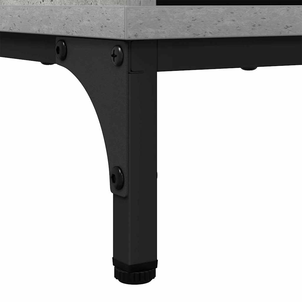 Sideboard Beton Grau 89,5 x 33 x 82 cm Holzwerkstoff