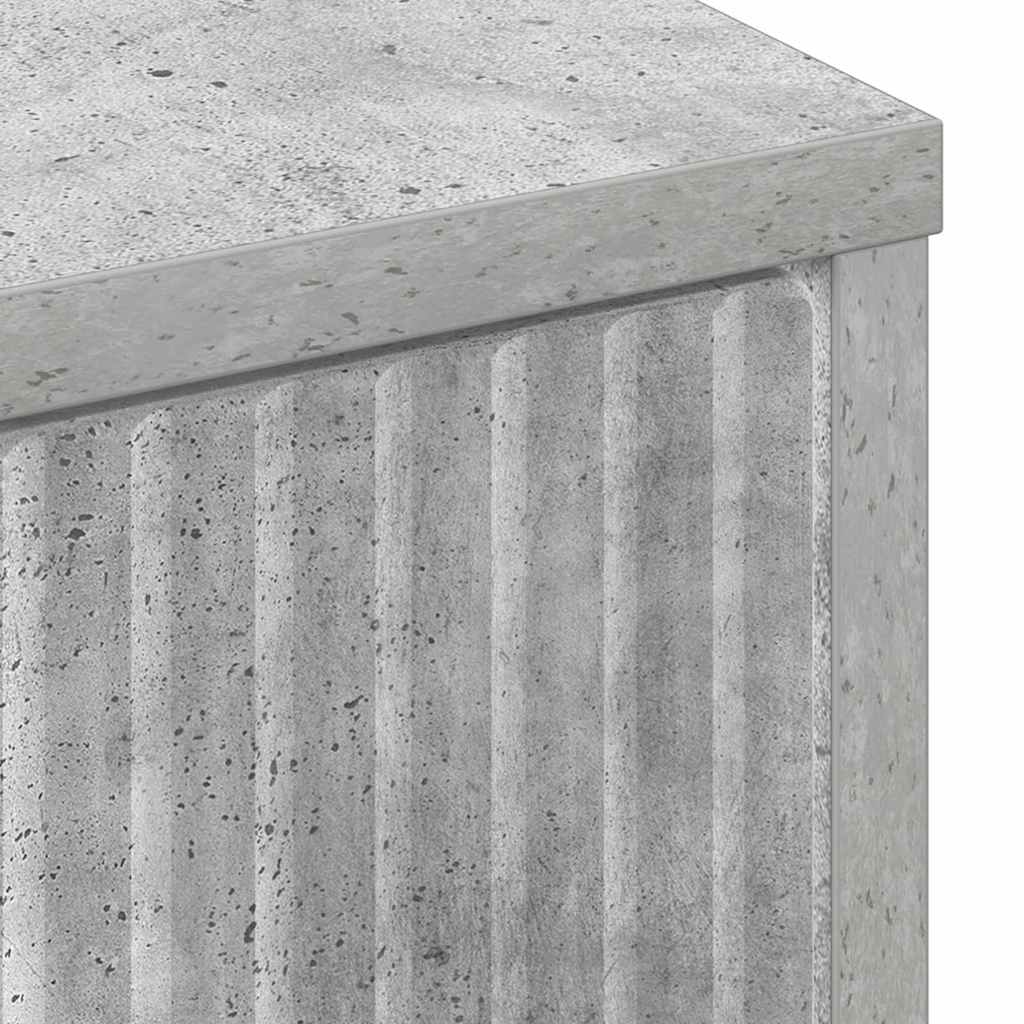 Sideboard Beton Grau 89,5 x 33 x 82 cm Holzwerkstoff