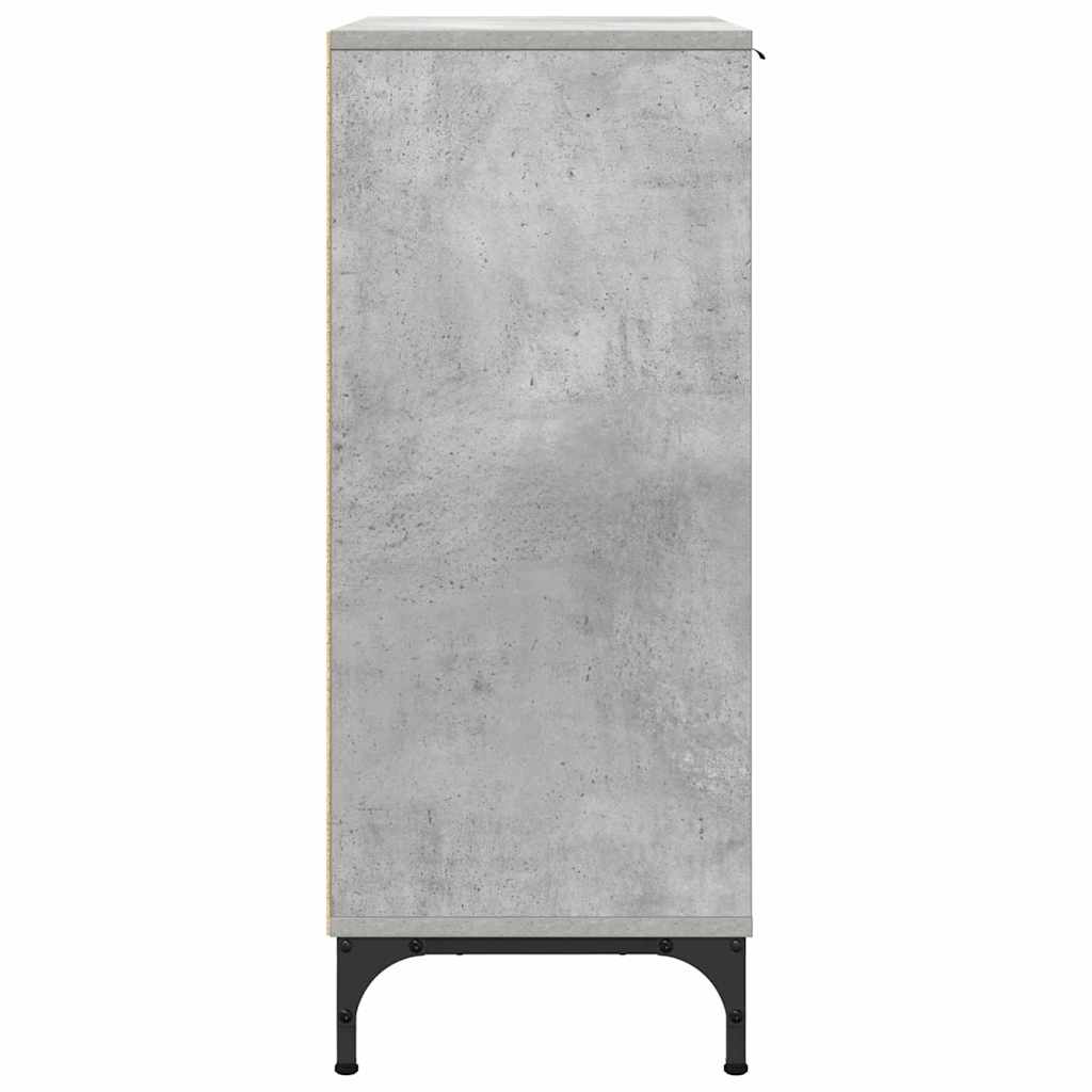 Sideboard Beton Grau 89,5 x 33 x 82 cm Holzwerkstoff