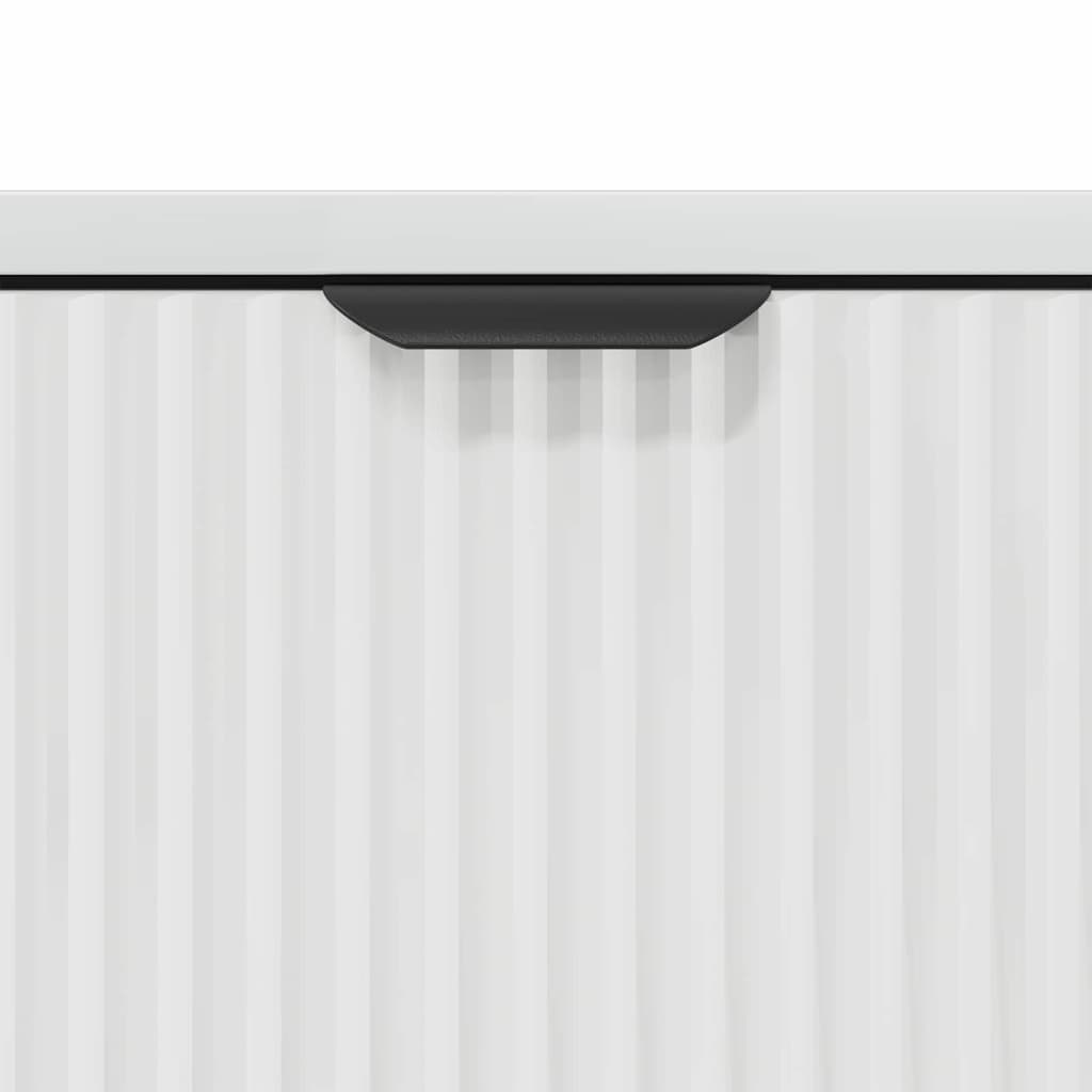 Sideboard Hochglanz Weiß 89,5 x 33 x 82 cm Holzwerkstoff