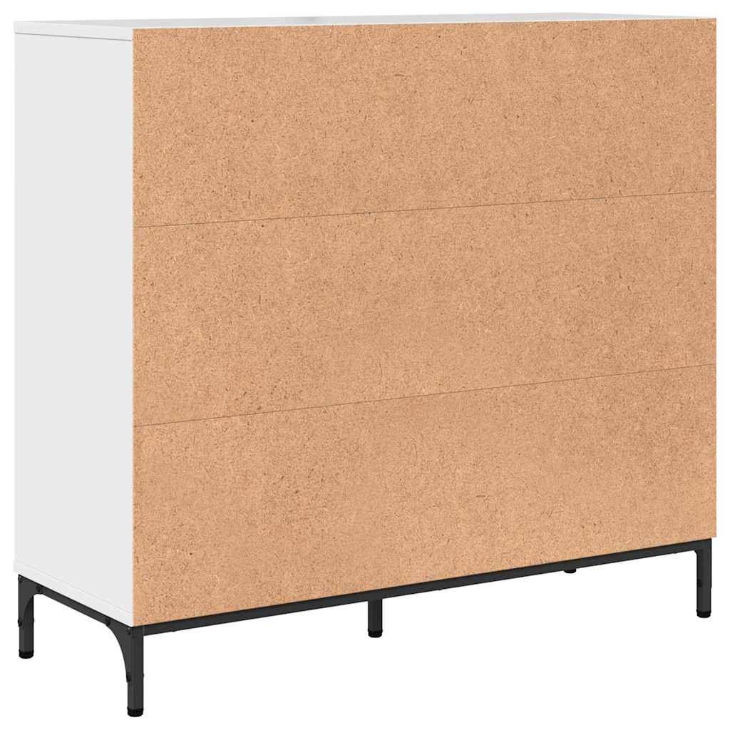 Sideboard Hochglanz Weiß 89,5 x 33 x 82 cm Holzwerkstoff