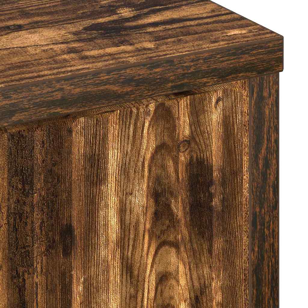 Sideboard Geräucherte Eiche 89,5 x 33 x 82 cm Holzwerkstoff