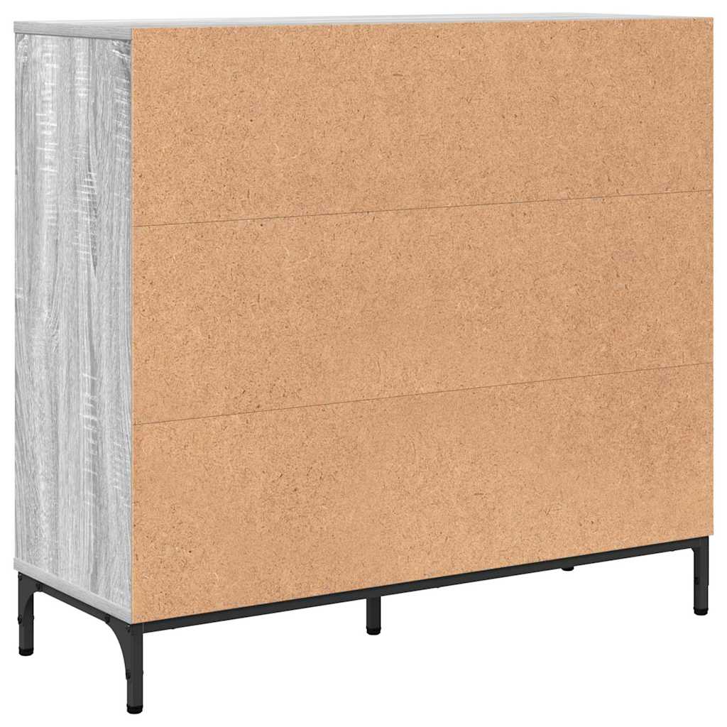 Sideboard Graues Sonoma 89,5 x 33 x 82 cm Holzwerkstoff