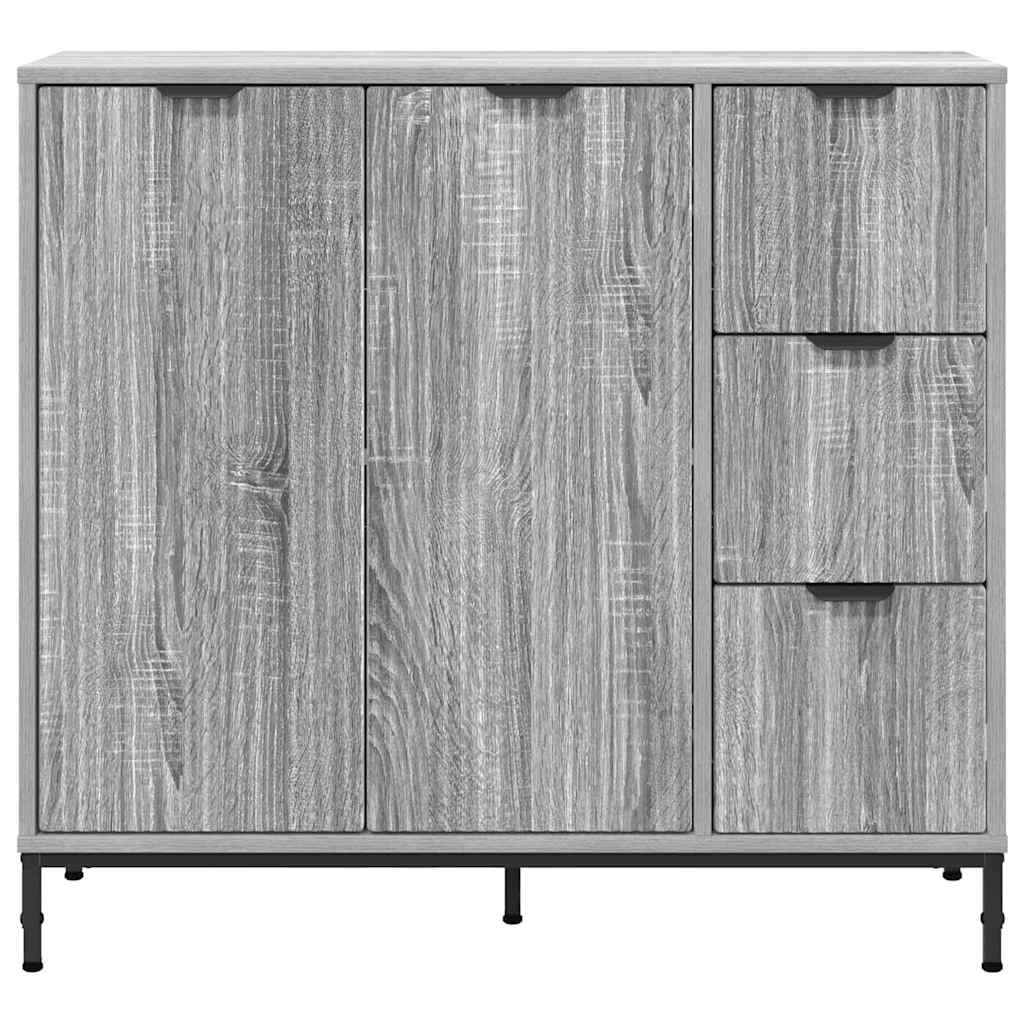 Sideboard Graues Sonoma 89,5 x 33 x 82 cm Holzwerkstoff