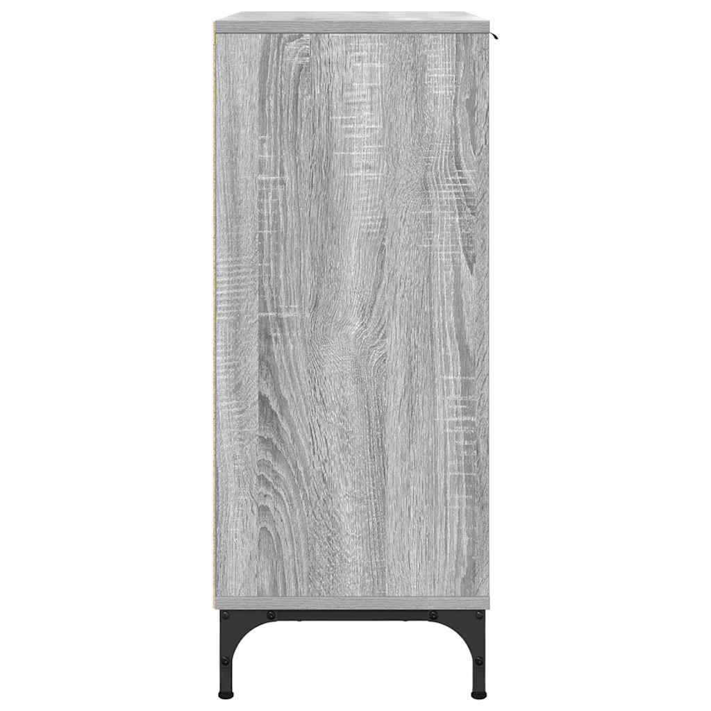 Sideboard Graues Sonoma 89,5 x 33 x 82 cm Holzwerkstoff