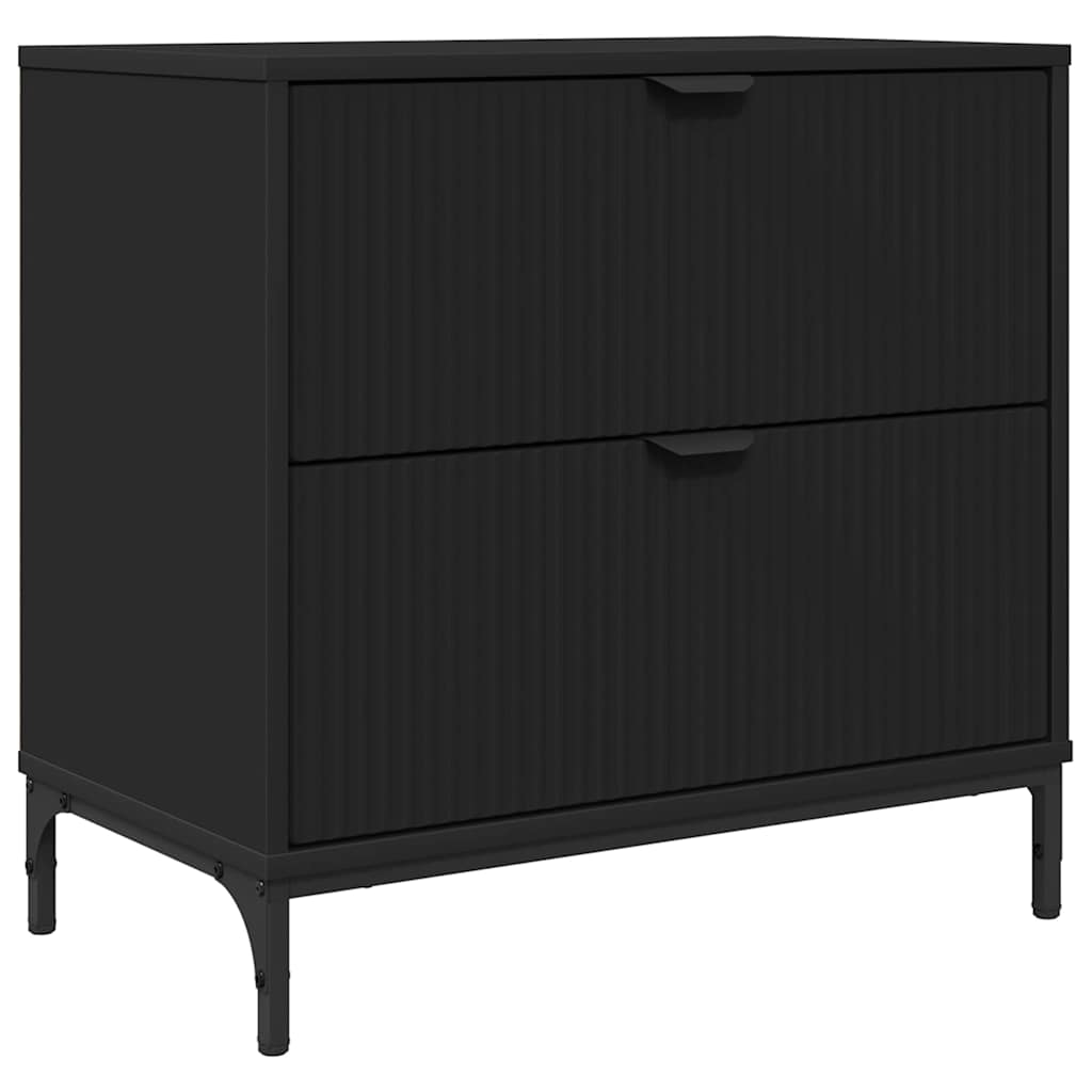 Nachttisch Schwarz 63,5 x 36 x 61 cm Holzwerkstoff