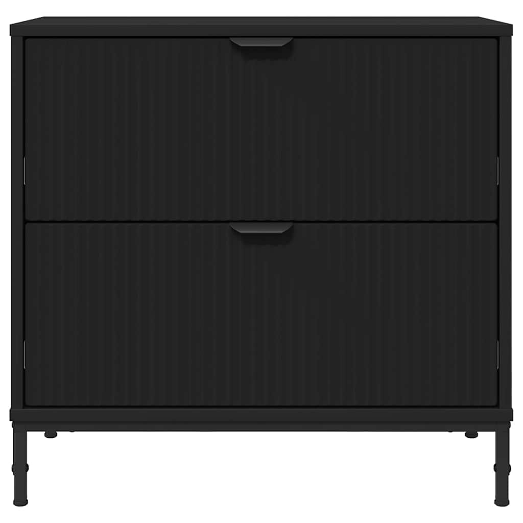 Nachttisch Schwarz 63,5 x 36 x 61 cm Holzwerkstoff