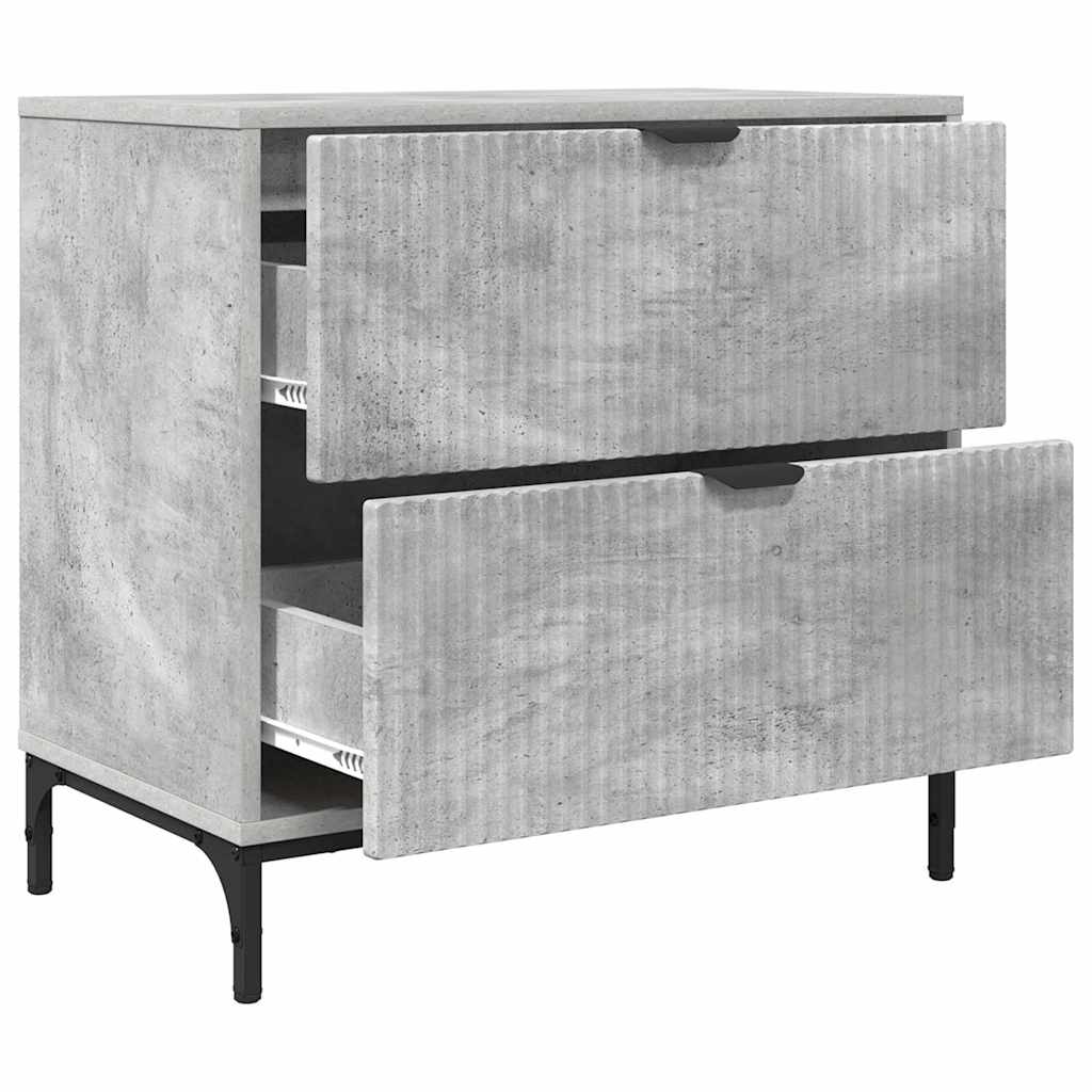 Nachttisch Betongrau 63,5 x 36 x 61 cm Holzwerkstoff