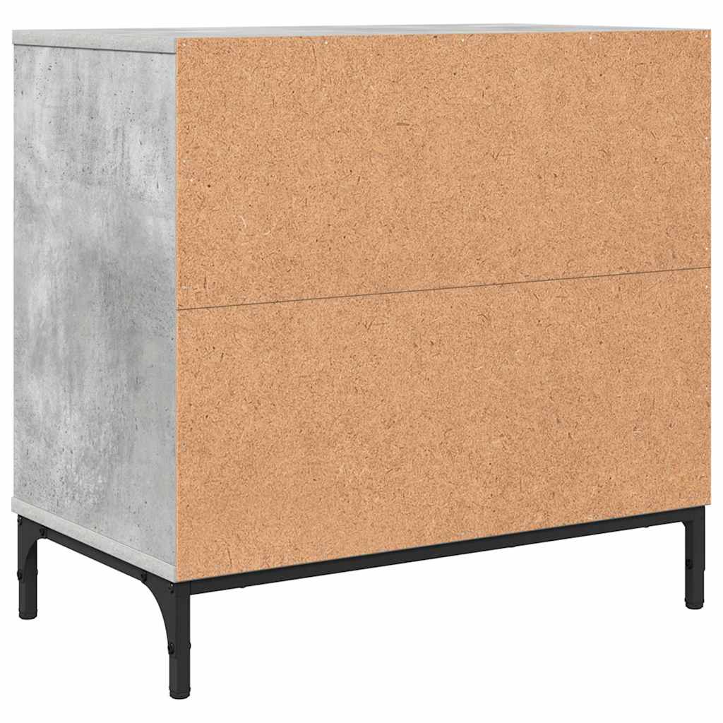 Nachttisch Betongrau 63,5 x 36 x 61 cm Holzwerkstoff