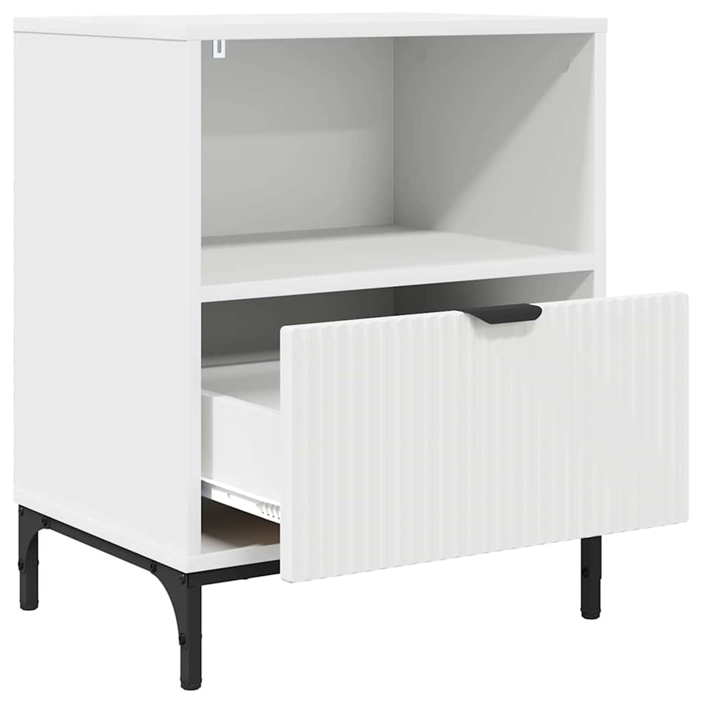 Nachttisch 2 pcs Weiß 49 x 36 x 61 cm Holzwerkstoff