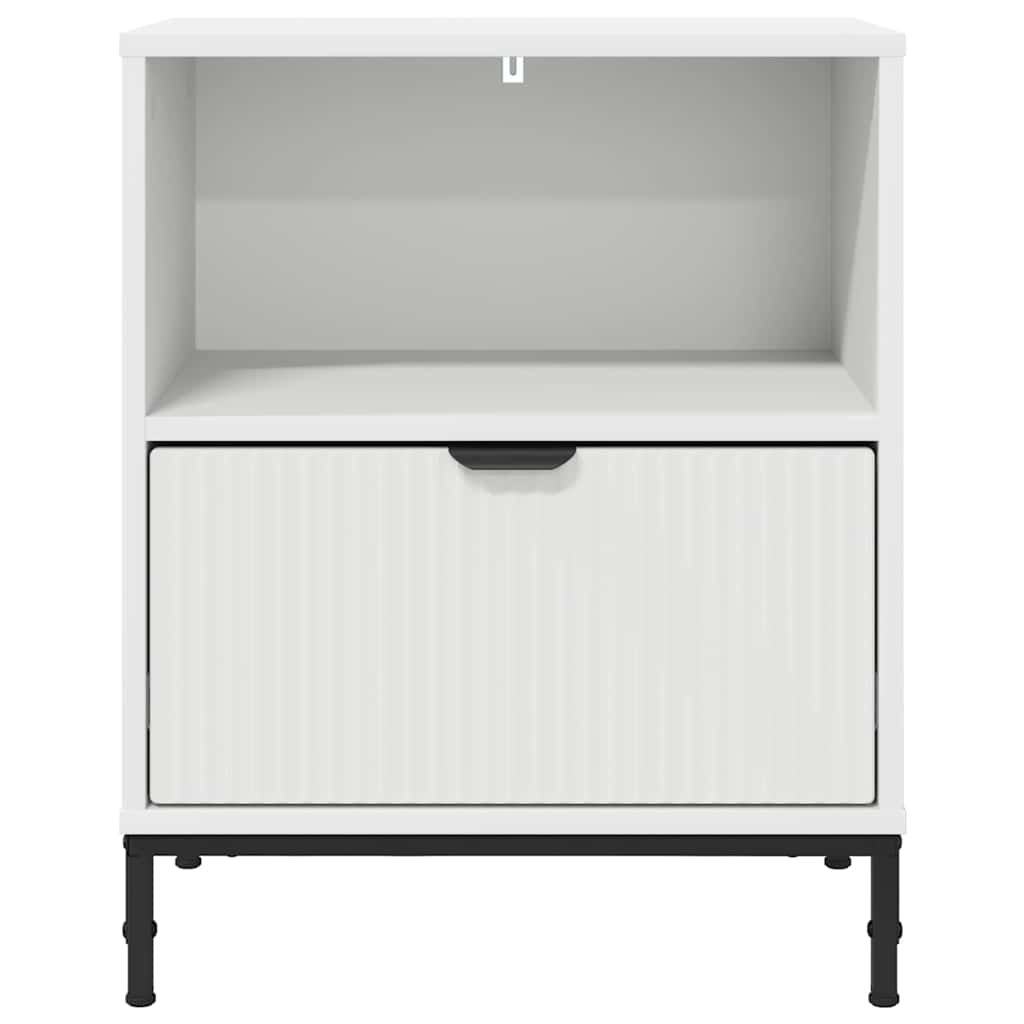 Nachttisch 2 pcs Weiß 49 x 36 x 61 cm Holzwerkstoff