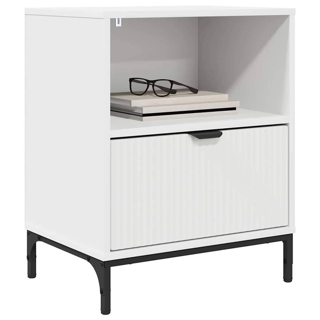 Nachttisch 2 pcs Weiß 49 x 36 x 61 cm Holzwerkstoff