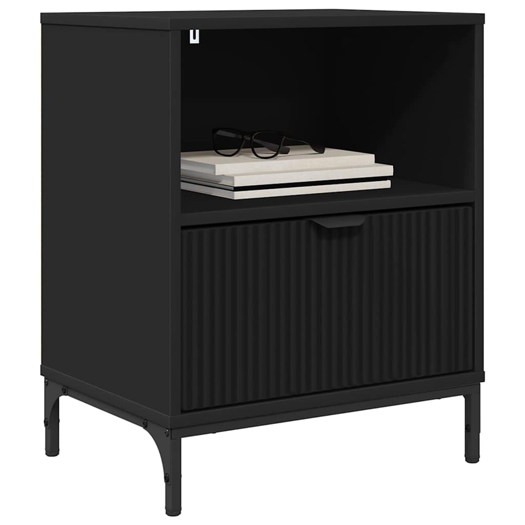 Nachttisch 2 pcs Schwarz 49 x 36 x 61 cm Holzwerkstoff