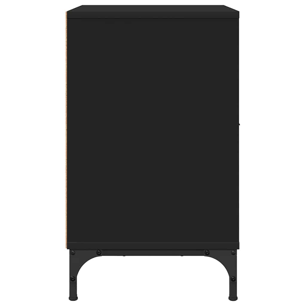 Nachttisch 2 pcs Schwarz 49 x 36 x 61 cm Holzwerkstoff