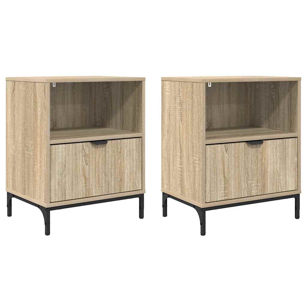 Nachttisch 2 pcs Sonoma-Eiche 49 x 36 x 61 cm Holzwerkstoff