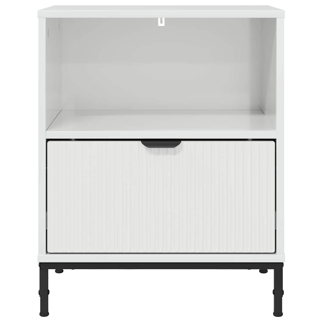 Nachttisch 2 pcs Hochglanz-Weiß 49 x 36 x 61 cm Holzwerkstoff