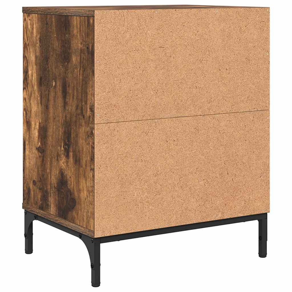Nachttisch 2 pcs Räuchereiche 49 x 36 x 61 cm Holzwerkstoff