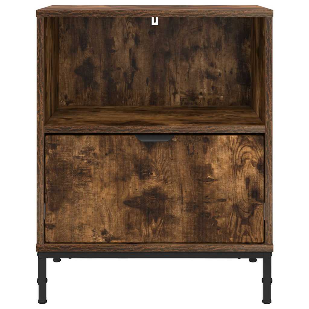 Nachttisch 2 pcs Räuchereiche 49 x 36 x 61 cm Holzwerkstoff
