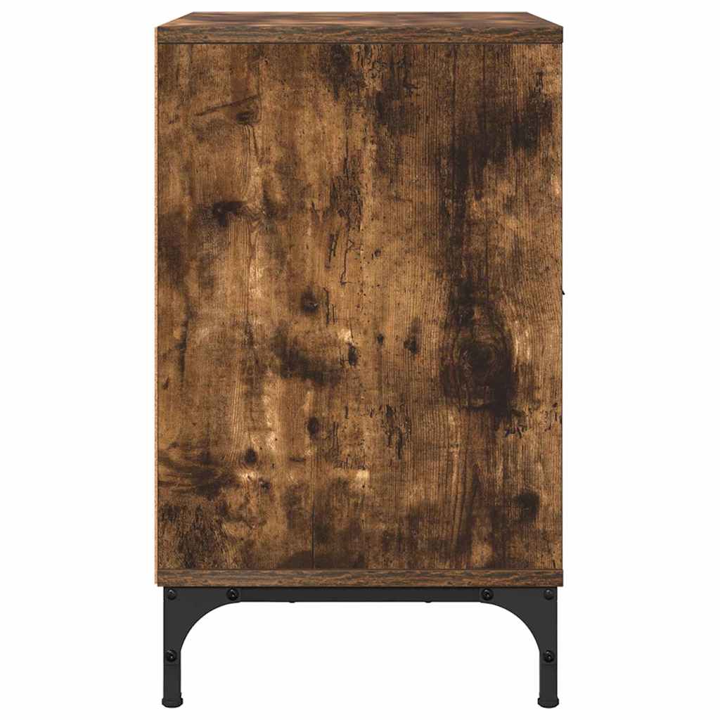Nachttisch 2 pcs Räuchereiche 49 x 36 x 61 cm Holzwerkstoff