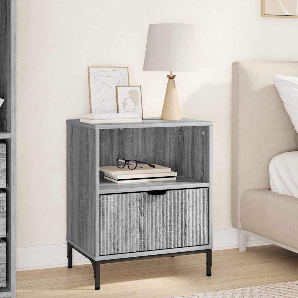 Nachttisch Grau Sonoma 49 x 36 x 61 cm Holzwerkstoff