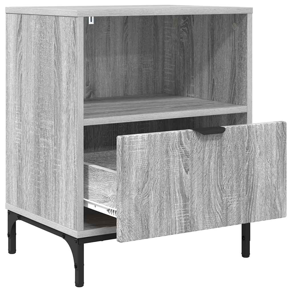 Nachttisch 2 pcs Grau Sonoma 49 x 36 x 61 cm Holzwerkstoff