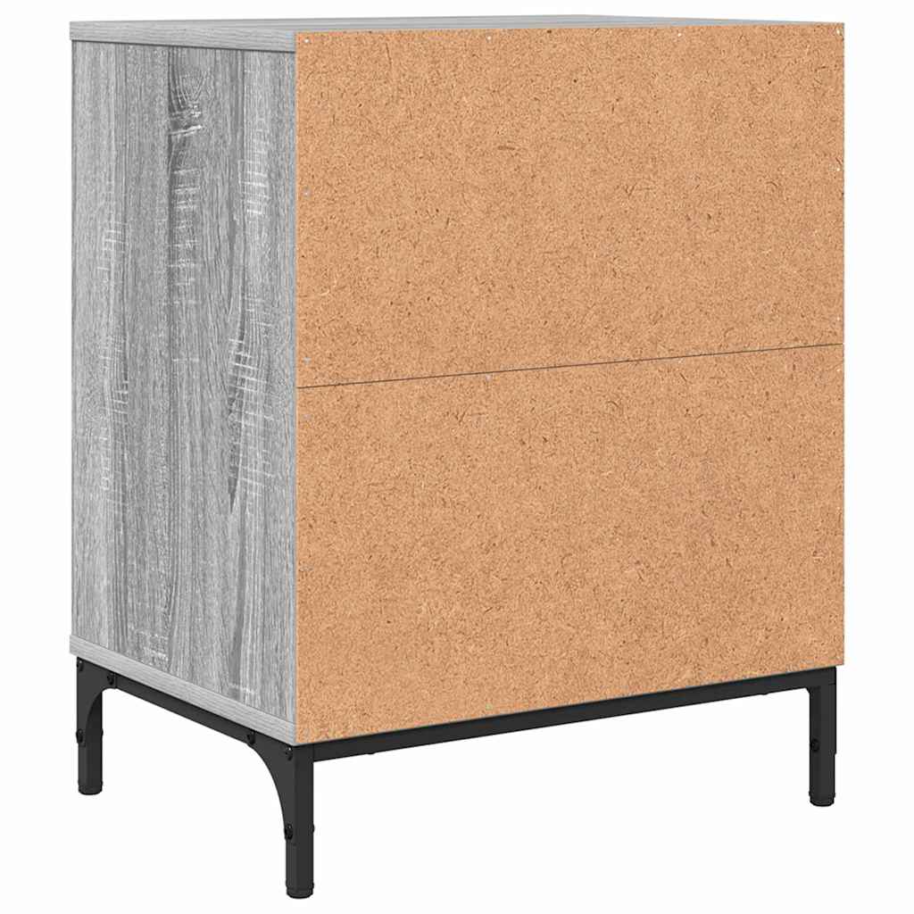 Nachttisch 2 pcs Grau Sonoma 49 x 36 x 61 cm Holzwerkstoff