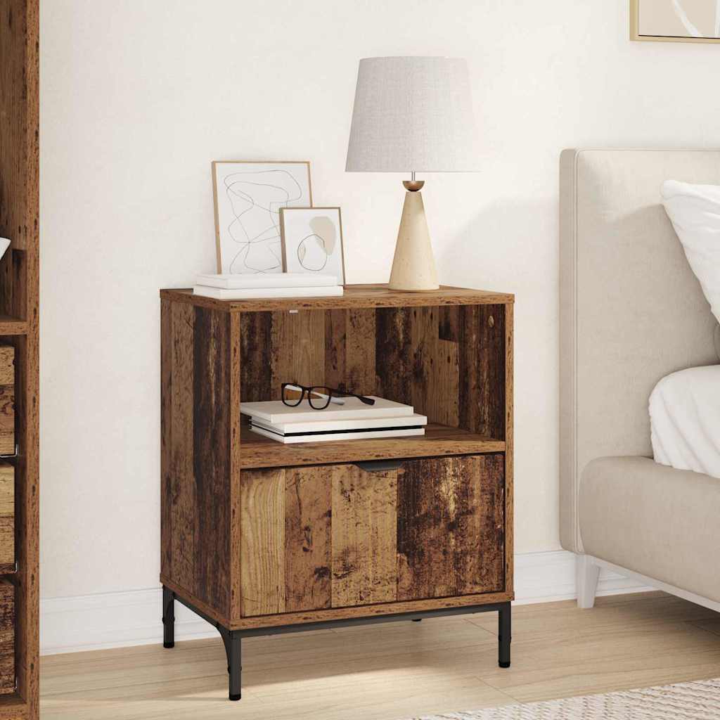 Nachttisch mit Schubladen Altholz 49 x 36 x 61 cm Holzwerkstoff