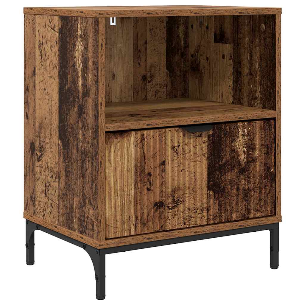 Nachttisch mit Schubladen Altholz 49 x 36 x 61 cm Holzwerkstoff