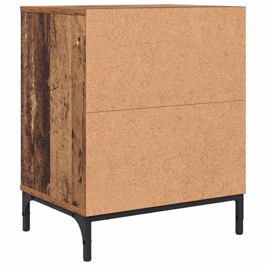 Nachttisch mit Schubladen Altholz 49 x 36 x 61 cm Holzwerkstoff