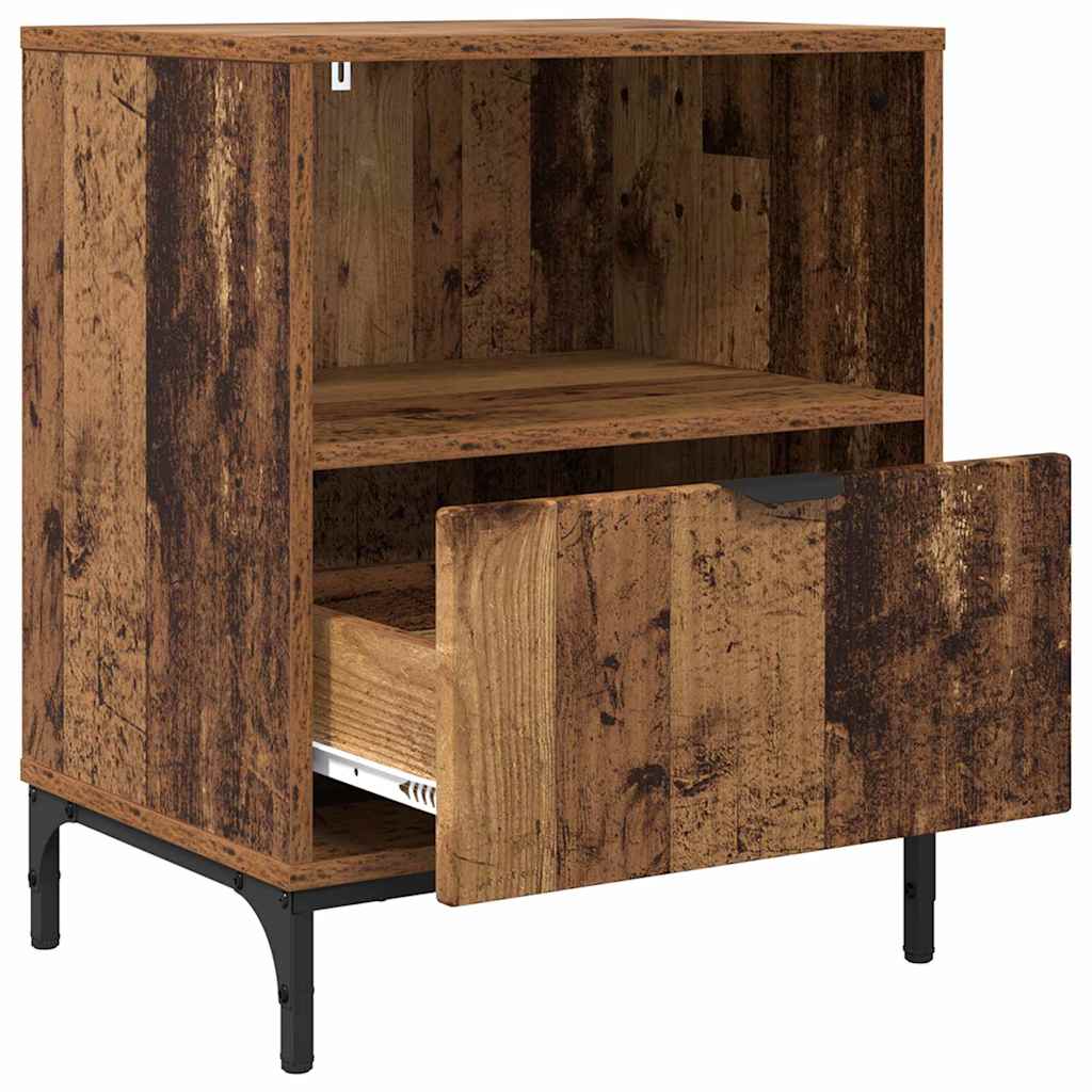 Nachttisch 2 pcs Altholz 49 x 36 x 61 cm Holzwerkstoff