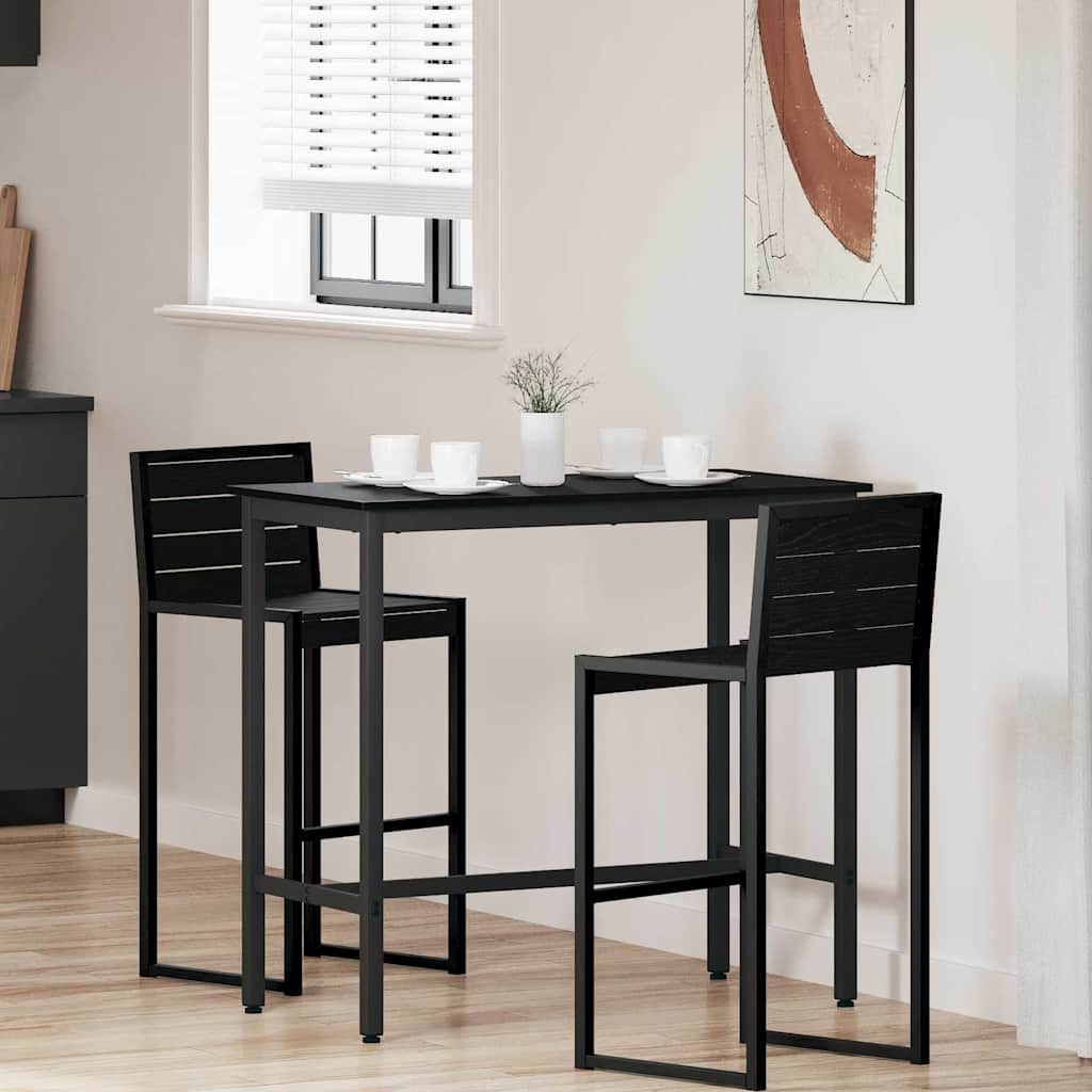 Tisch Schwarz Eichen-Optik 100 x 50 x 90,5 cm