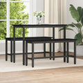 Esstischbank Schwarz Eichen-Optik 100 x 32,5 x 48,5 cm