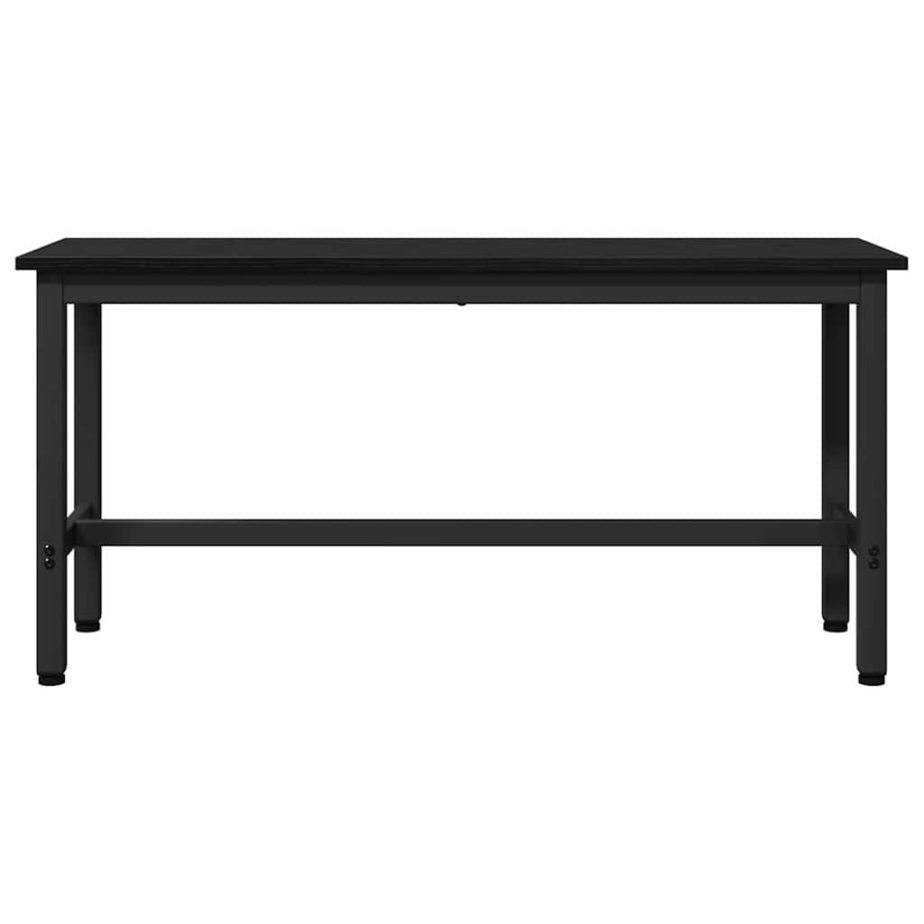 Esstischbank Schwarz Eichen-Optik 100 x 32,5 x 48,5 cm