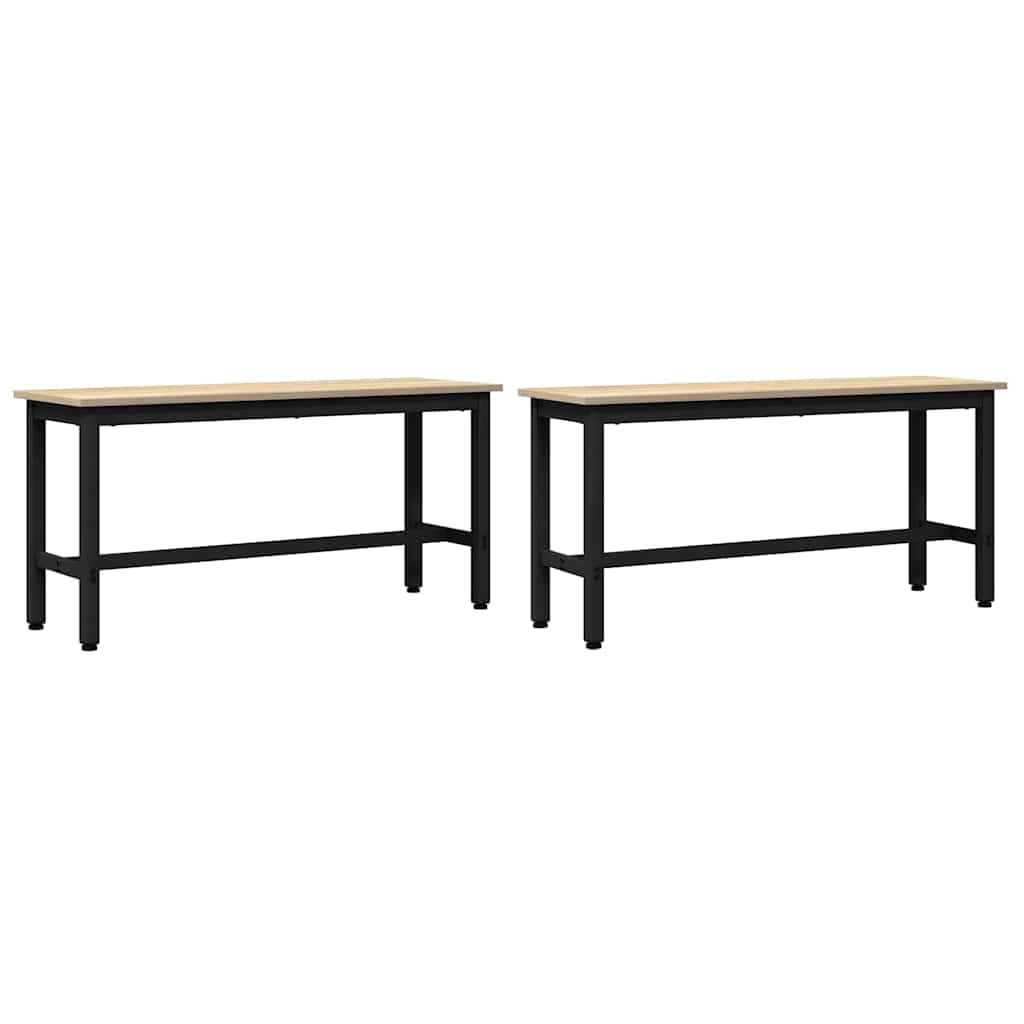 Esstischbank 2 pcs Sonoma-Eiche 100 x 32,5 x 48,5 cm