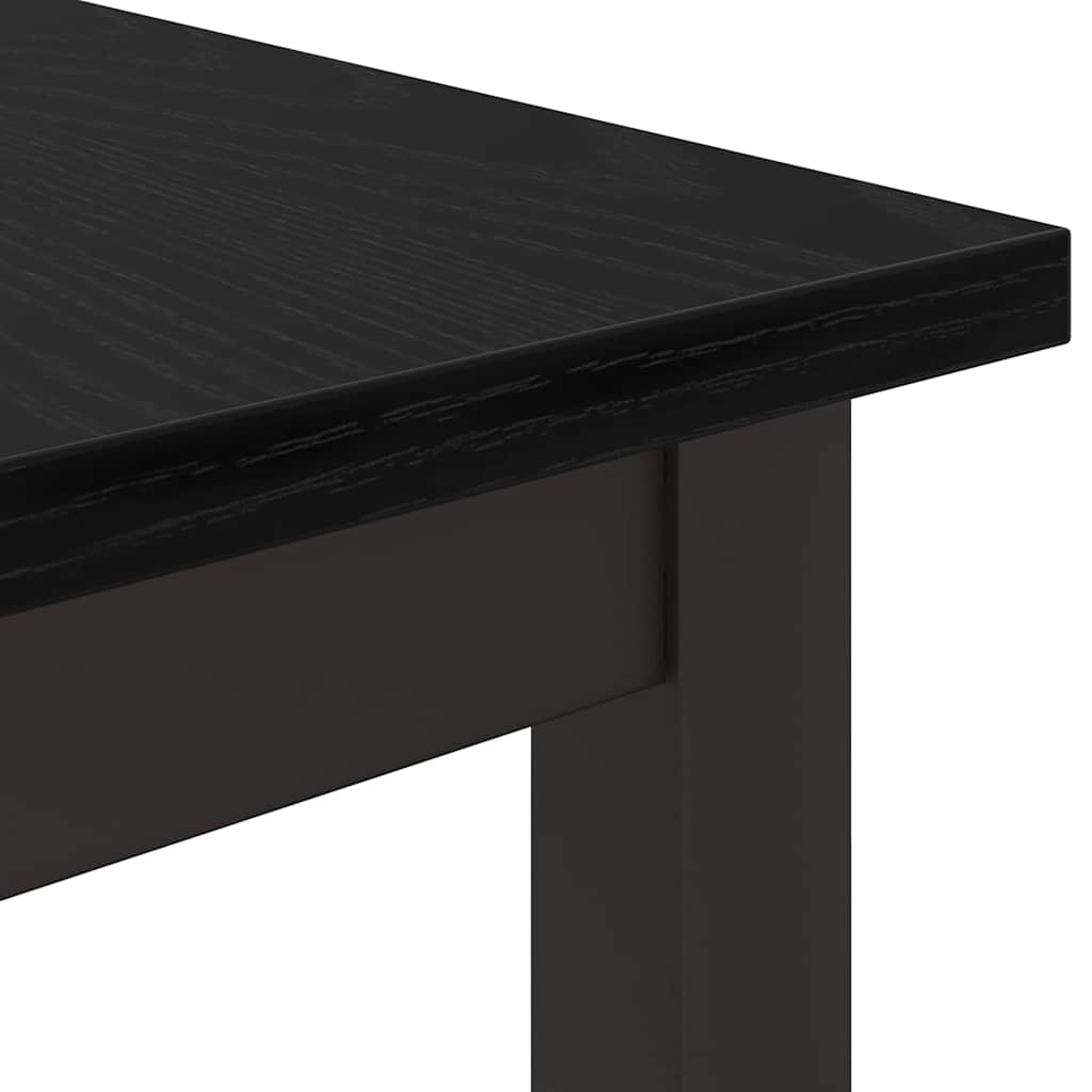 Tisch Schwarz Eichen-Optik 80 x 50 x 76,5 cm