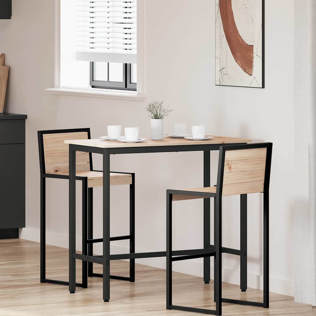 Tisch Natur 100 x 50 x 91 cm Ingenieure Holz und Stahl